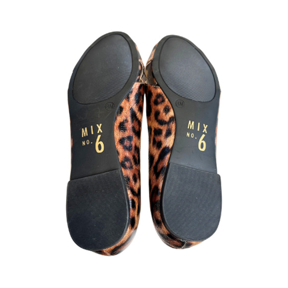 Mix No. 6 Barbro Flats Ballet Women’s Size 8M Animal Print Slip-On Peep Toe - Picture 9 of 10